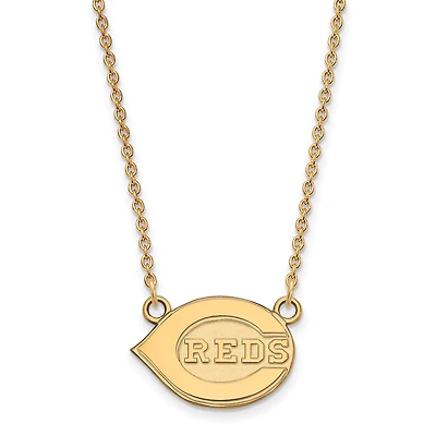 Women's Cincinnati Reds 18'' 10k Yellow Gold Small Pendant Necklace