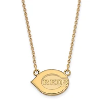 Women's Cincinnati Reds 18'' 10k Yellow Gold Small Pendant Necklace