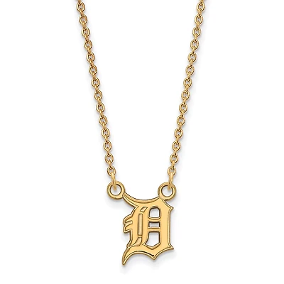 Women's Detroit Tigers 18'' 10k Yellow Gold Small Pendant Necklace