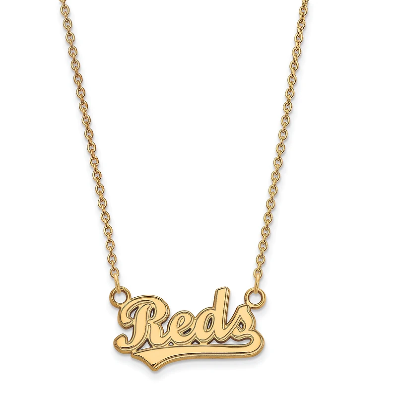 Women's Cincinnati Reds 18'' 10k Yellow Gold Small Team Pendant Necklace