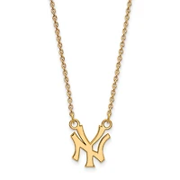 Women's New York Yankees 18'' 10k Yellow Gold Small Team Pendant Necklace