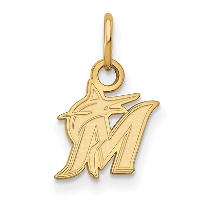 Women's Miami Marlins 14k Yellow Gold Extra Small Pendant
