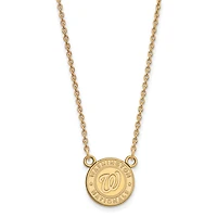 Women's Washington Nationals 18'' 14k Yellow Gold Small Pendant Necklace