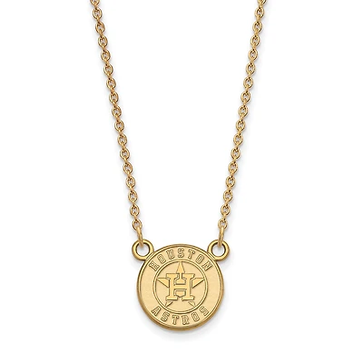 Women's Houston Astros 18'' 14k Yellow Gold Small Pendant Necklace