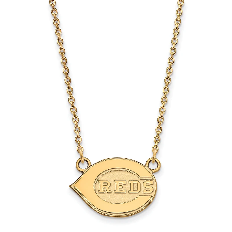 Women's Cincinnati Reds 18'' 14k Yellow Gold Small Pendant Necklace