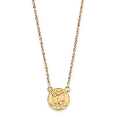 Women's Boston Red Sox 18'' 14k Yellow Gold Small Pendant Necklace
