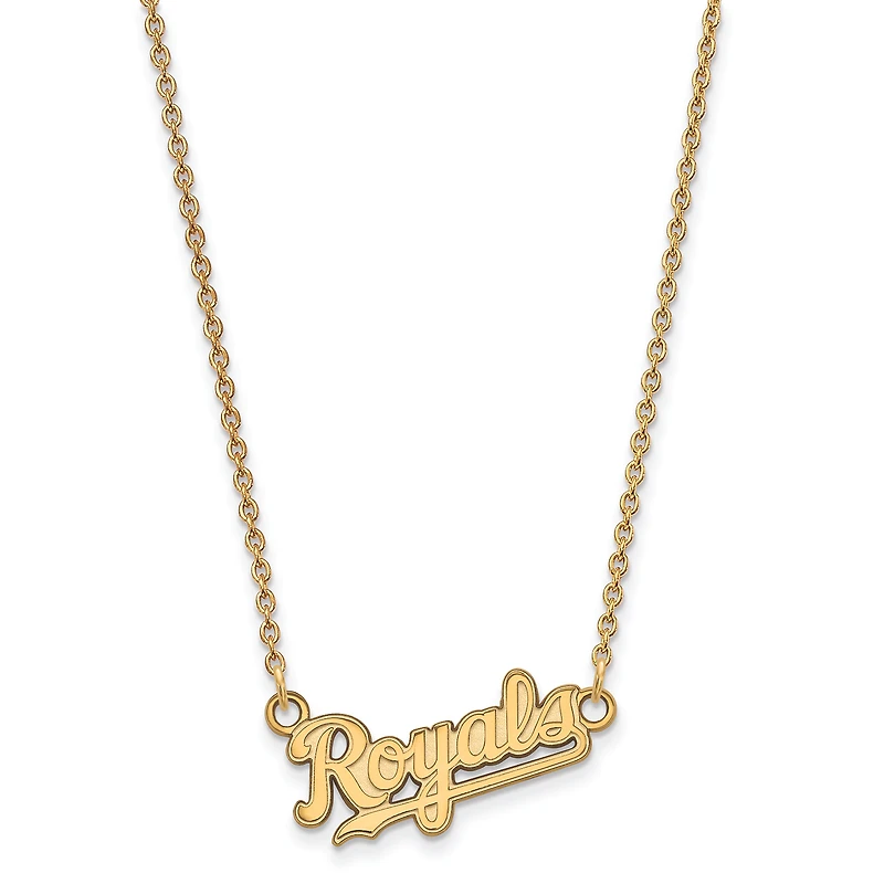Women's Kansas City Royals 18'' 14k Yellow Gold Small Team Pendant Necklace