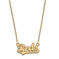 Women's Cincinnati Reds 18'' 14k Yellow Gold Small Team Pendant Necklace