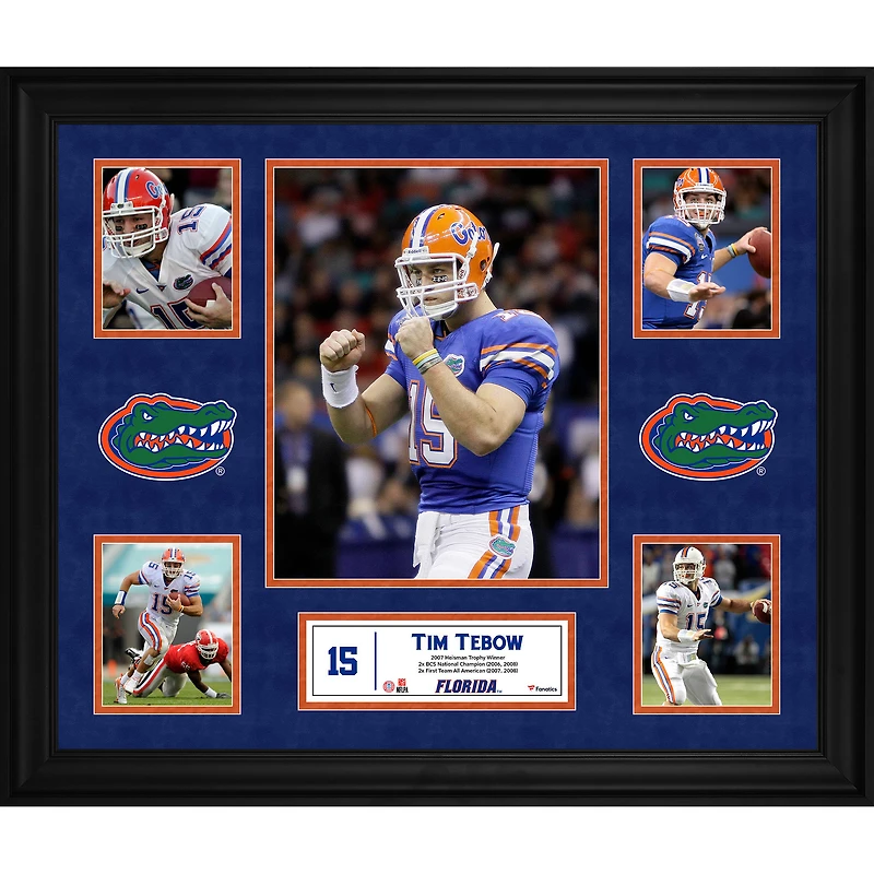 Tim Tebow Florida Gators Framed 5-Photo Collage