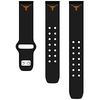 Black Texas Longhorns 22mm Samsung Silicone Watch Band