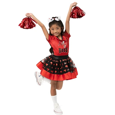 Girls Youth Red Tampa Bay Buccaneers Tutu Tailgate Game Day V-Neck Costume