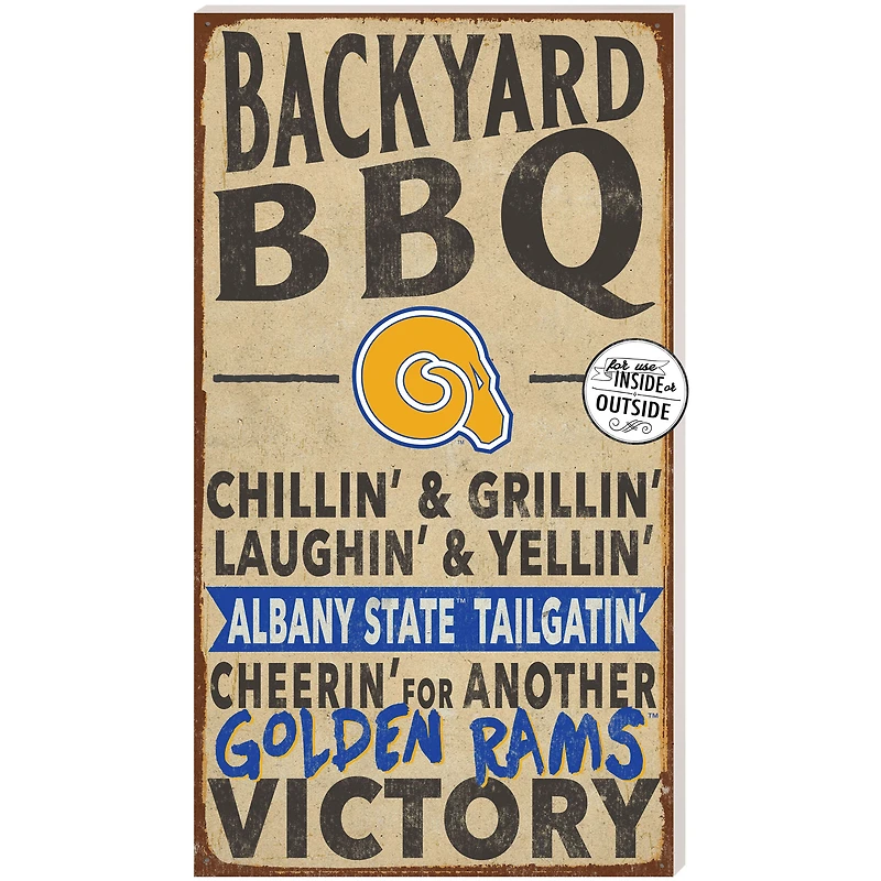 Albany State Golden Rams 11'' x 20'' Indoor/Outdoor BBQ Sign