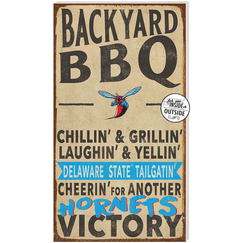 Delaware State Hornets 11'' x 20'' Indoor/Outdoor BBQ Sign