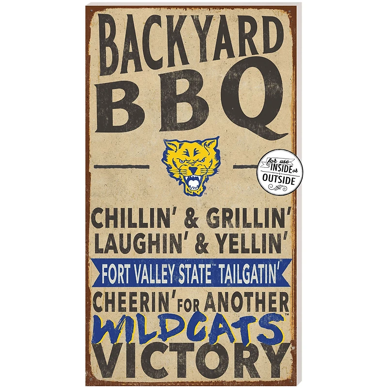 Fort Valley State Wildcats 11'' x 20'' Indoor/Outdoor BBQ Sign