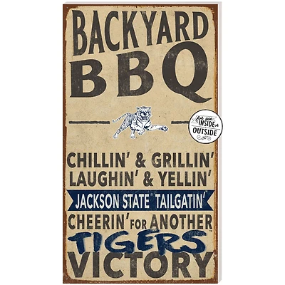 Jackson State Tigers 11'' x 20'' Indoor/Outdoor BBQ Sign