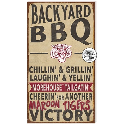 Morehouse Maroon Tigers 11'' x 20'' Indoor/Outdoor BBQ Sign