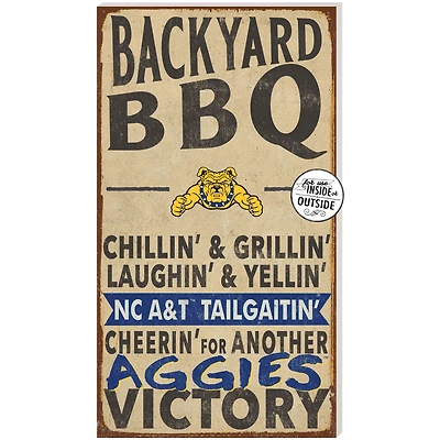 North Carolina A&T Aggies 11'' x 20'' Indoor/Outdoor BBQ Sign