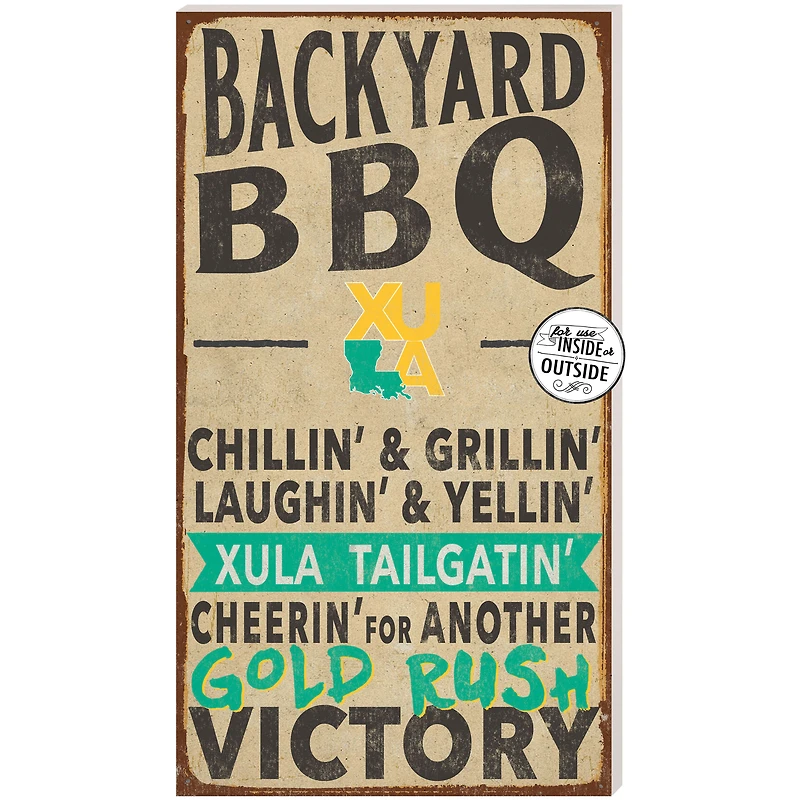 XULA Gold 11'' x 20'' Indoor/Outdoor BBQ Sign