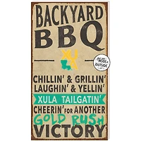 XULA Gold 11'' x 20'' Indoor/Outdoor BBQ Sign