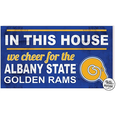 Albany State Golden Rams 11'' x 20'' Indoor/Outdoor In This House Sign