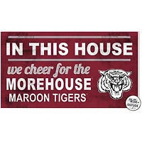 Morehouse Maroon Tigers 11'' x 20'' Indoor/Outdoor In This House Sign