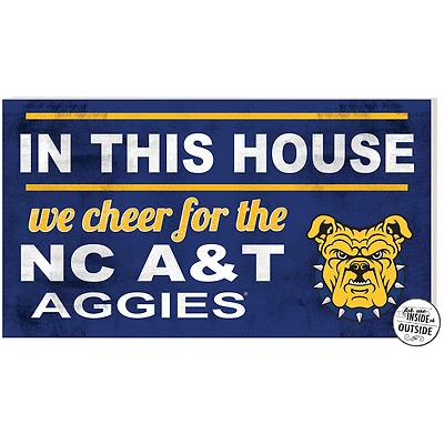 North Carolina A&T Aggies 11'' x 20'' Indoor/Outdoor In This House Sign