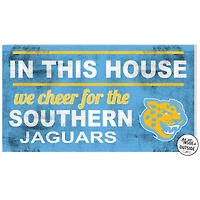Southern University Jaguars 11'' x 20'' Indoor/Outdoor In This House Sign