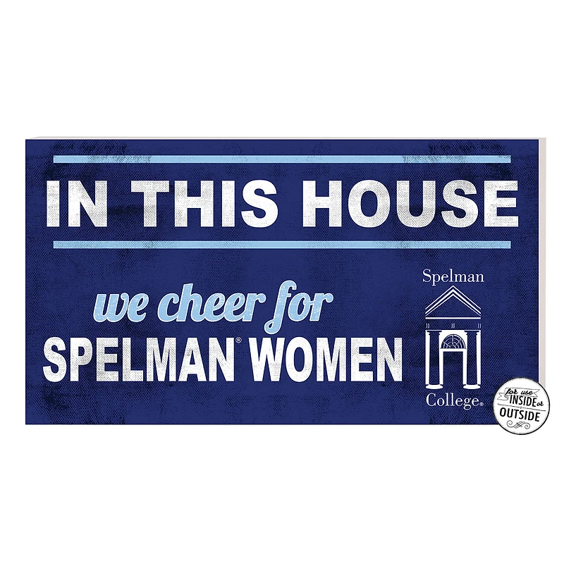Spelman College Jaguars 11'' x 20'' Indoor/Outdoor In This House Sign