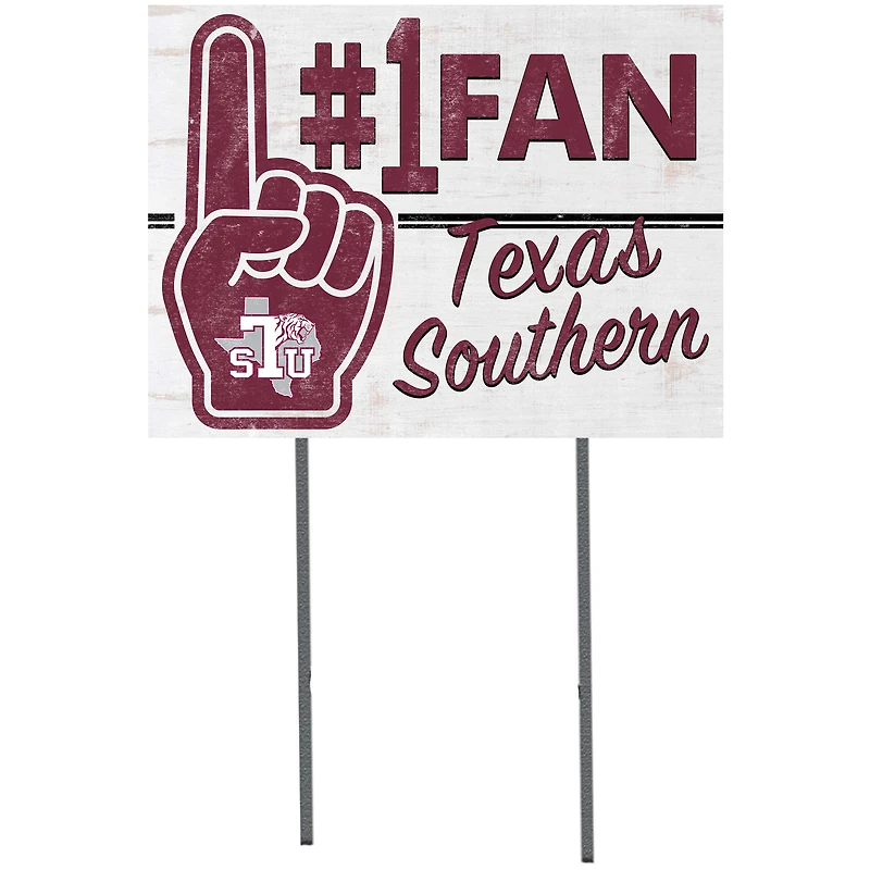 Texas Southern Tigers 18'' x 24'' #1 Fan Yard Sign