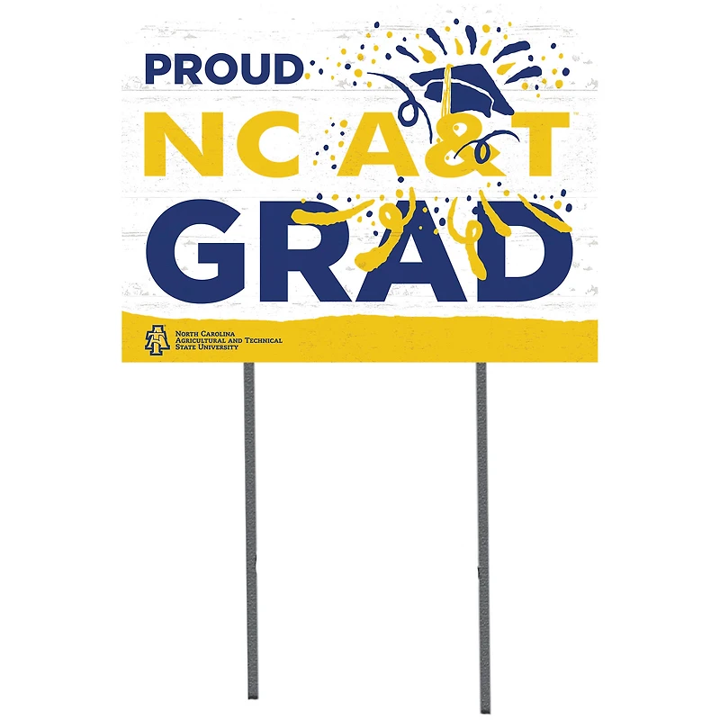 North Carolina A&T Aggies 18'' x 24'' Proud Grad Yard Sign