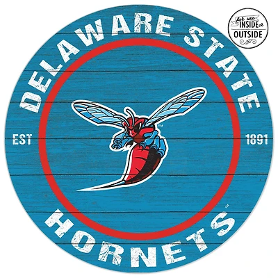 Delaware State Hornets 20'' x 20'' Indoor/Outdoor Circle Sign