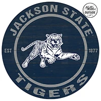 Jackson State Tigers 20'' x 20'' Indoor/Outdoor Circle Sign
