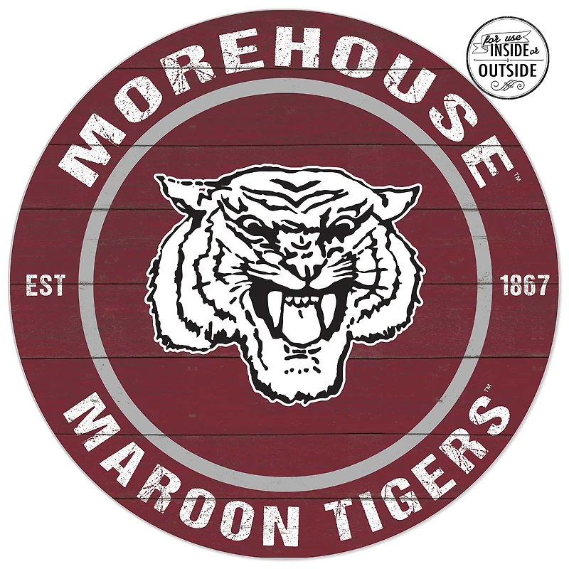 Morehouse Maroon Tigers 20'' x 20'' Indoor/Outdoor Circle Sign