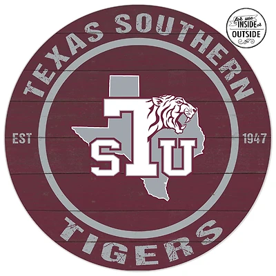 Texas Southern Tigers 20'' x 20'' Indoor/Outdoor Circle Sign