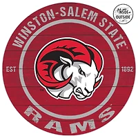 Winston-Salem State Rams 20'' x 20'' Indoor/Outdoor Circle Sign