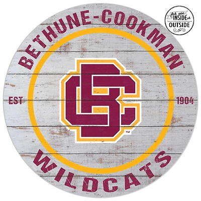 Bethune-Cookman Wildcats 20'' x 20'' Indoor/Outdoor Weathered Circle Sign
