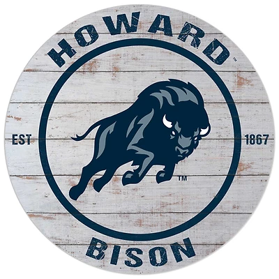 Howard Bison 20'' x 20'' Indoor/Outdoor Weathered Circle Sign