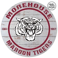 Morehouse Maroon Tigers 20'' x 20'' Indoor/Outdoor Weathered Circle Sign