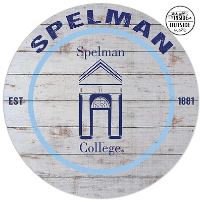 Spelman College Jaguars 20'' x 20'' Indoor/Outdoor Weathered Circle Sign