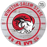 Winston-Salem State Rams 20'' x 20'' Indoor/Outdoor Weathered Circle Sign