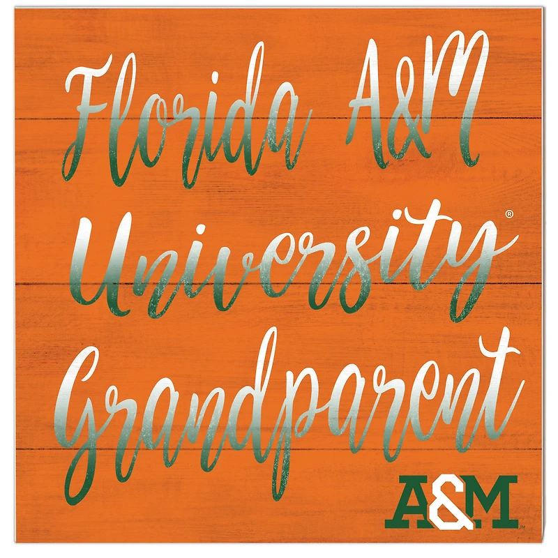 Florida A&M Rattlers 10'' x 10'' Grandparent Plaque