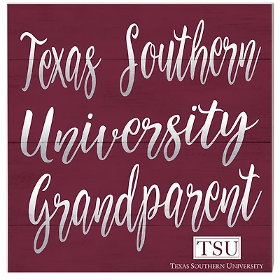 Texas Southern Tigers 10'' x 10'' Grandparent Plaque