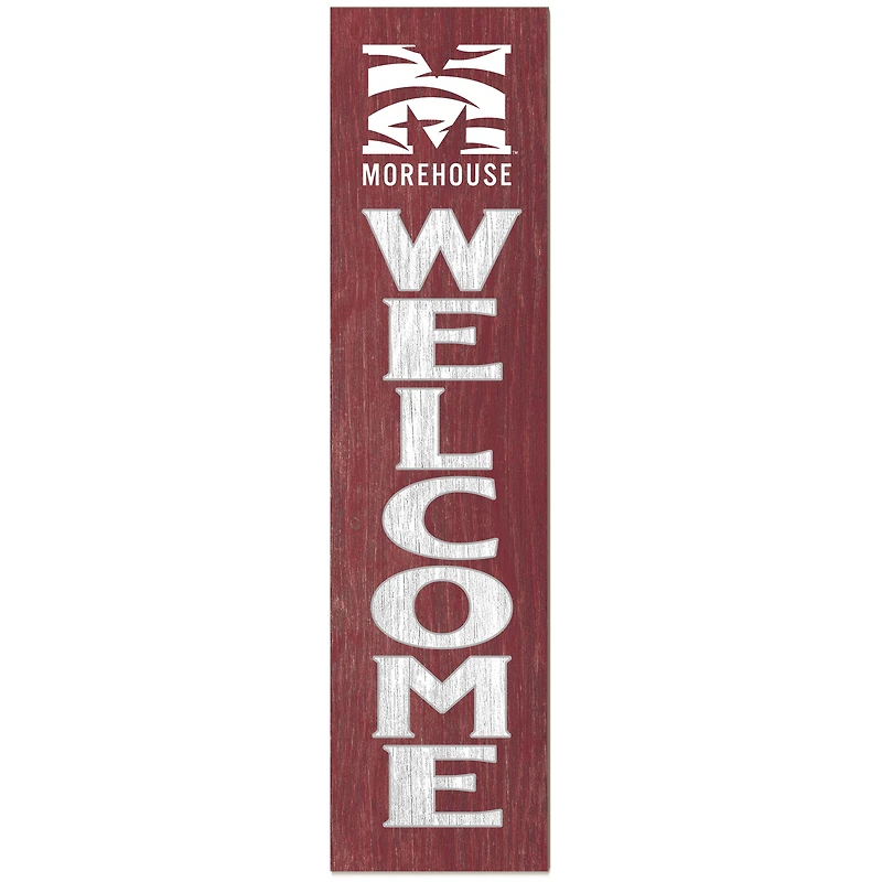 Morehouse Maroon Tigers 12'' x 48'' Welcome Outdoor Leaner