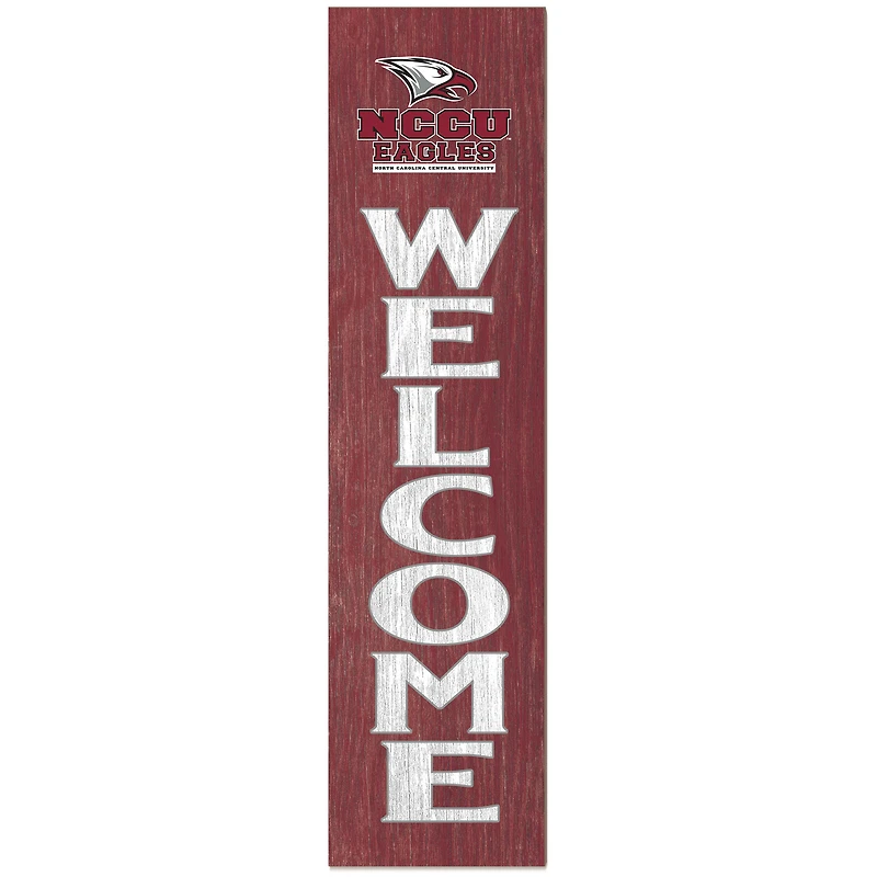 North Carolina Central Eagles 12'' x 48'' Welcome Outdoor Leaner