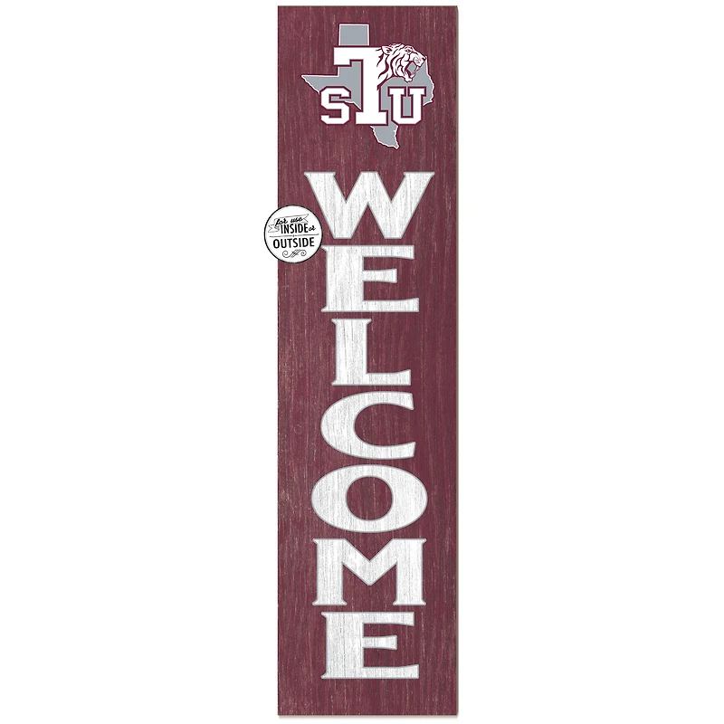 Texas Southern Tigers 12'' x 48'' Welcome Outdoor Leaner