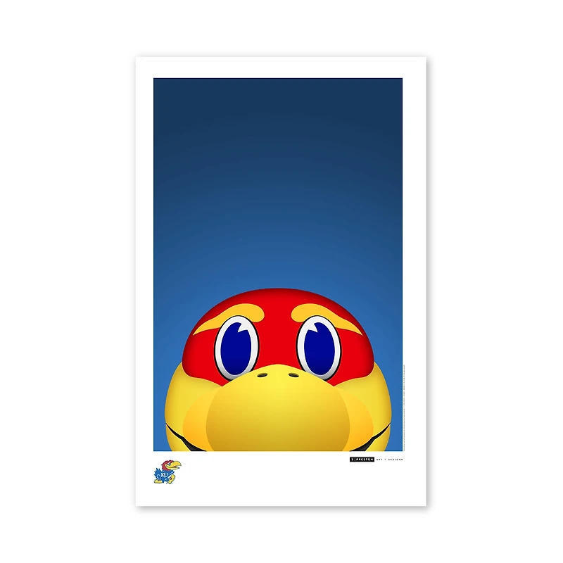 Kansas Jayhawks 11'' x 17'' Big Jay Art Poster