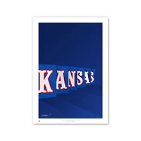 Kansas Jayhawks Minimalist Allen Fieldhouse 14'' x 20'' Fine Art Print