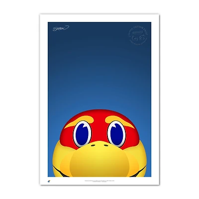 Kansas Jayhawks 14'' x 20'' Big Jay Fine Art Print