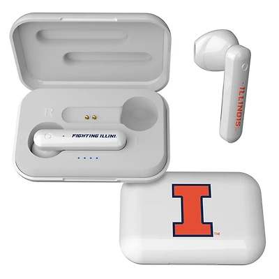 Keyscaper Illinois Fighting Illini  Wireless TWS Insignia Design Earbuds