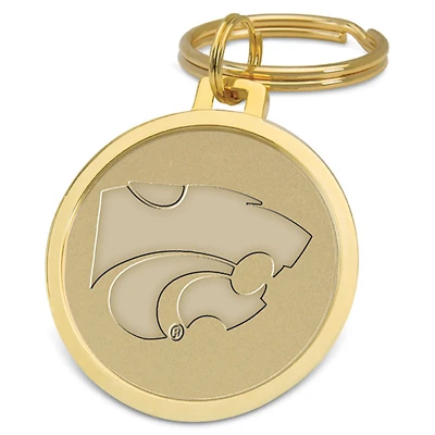 Gold Kansas State Wildcats Split-Wire Logo Key Ring
